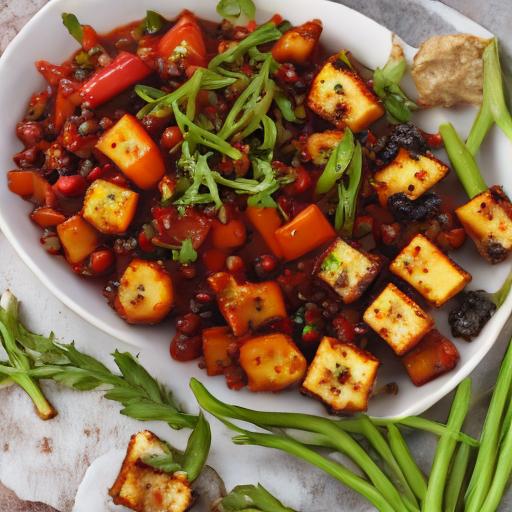Mushroom Paneer Chilli Dry